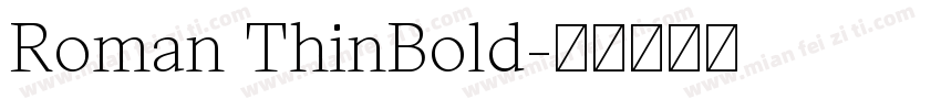 Roman ThinBold字体转换